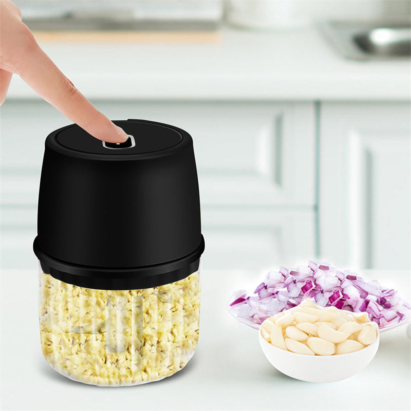 USB Rechargeable Electric Garlic Press Portable Wireless Food Chopper Mini Complementary Food Mixer Kitchen Gadgets