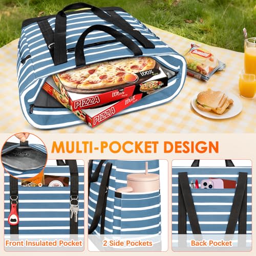 TEUEN Cooler Bag Insulated, Soft Side Cooler, Reusable Grocery Bags with Zipper Closure, Thermal Leakproof Large Insulated...