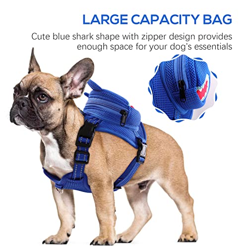 IDOMIK Dog Backpack Harness, No-Pull Dog Backpack with D-Ring for Small Medium Dogs, Cute Self Carrier Backpack for Dogs t...