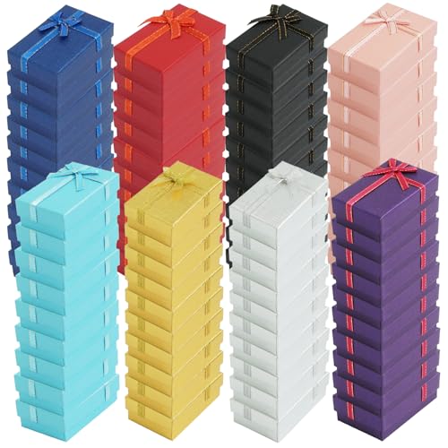 PEDOBALI 80 Pcs Jewelry Gift Boxes Set with Lids 3.1 x 2 x 1.1 Inches Small Jewelry Gift Boxes 8 Colors Bracelet Necklaces...