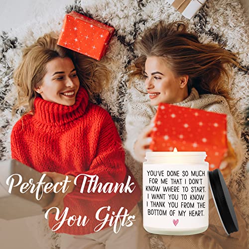 BAUBLEDAZZ Thank You Gifts for Women, Thank You Candle- Handmade Lavender Natural Soy Wax Candle (7oz)- Appreciation Gifts...