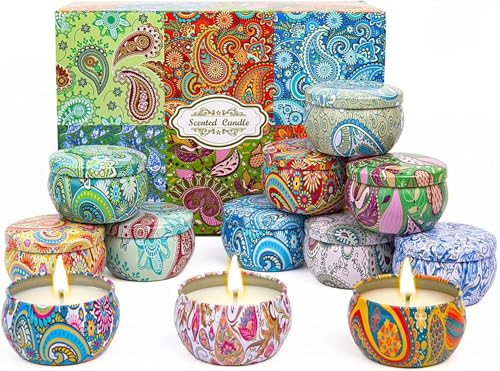 Alikiai Scented Candles Gifts for Women, Candles for Home, 12 Pack Soy Wax Candles Sets, Birthday Gifts for Women Mom Best...