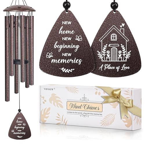House Warming Gifts New Home, 32" Bronze Wind Chimes Housewarming Gifts, New Home Gift Ideas for Women Men Homeowners Coup...