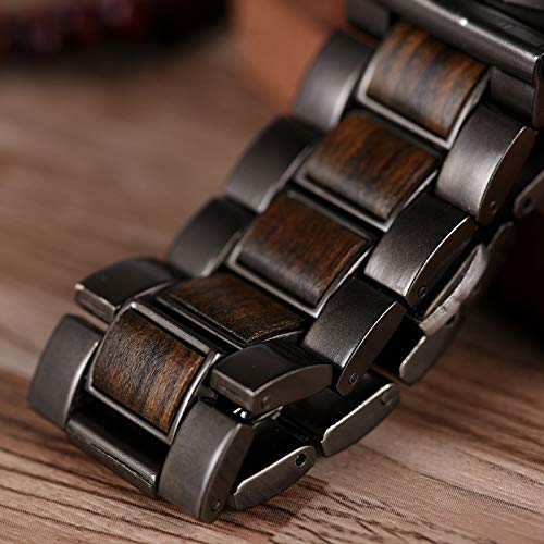 2win Engraved Wooden Watch for Boyfriend My MAN Fiancé Husband Customized Personalized Wood Watches for Men Birthday Anniv...
