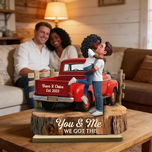 Personalized 2 Layered Wooden Plaque You and Me We Got This Timeless Love Under The Light Custom Engraved Couple Sign Vale...