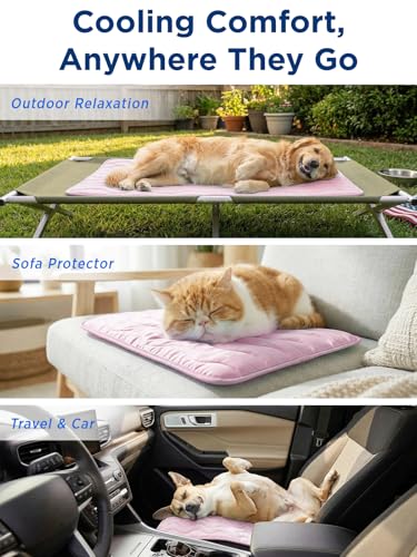 furrybaby Dog Cooling Mat for Medium Dogs, 35"x24" Self Cooling Pet Cooling Mat for Dogs & Cats, QMAX>0.5, Thickened Cool ...