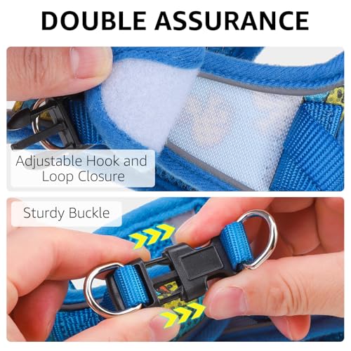 SCENEREAL Cat Harness & Leash Set Escape Proof - Adjustable Air Mesh Vest with Reflective Strips for Kittens, Puppies, Rab...