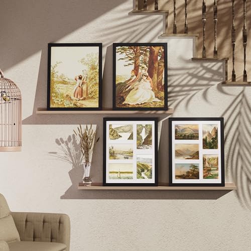 Vittanly 11x14 Collage Picture Frame, Displays 5Pcs 4x6 Pictures with Mat or 1Pcs 11x14 without Mat for Wall Mounting, Pic...