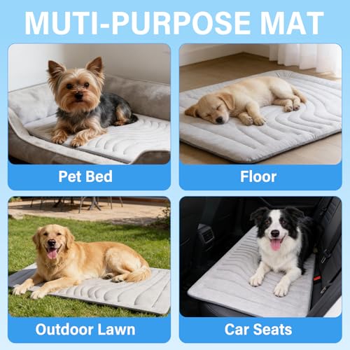 iFldnnry Dog Cooling Mat, 36"x23" Reversible Cooling Pad for Dogs Cats, Pressure Activated Pet Cooling Mat Indoor Outdoor,...