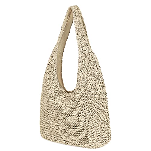 Youjaree Women Large Straw Beach Bag Handmade Woven Shoulder Bags Hobo Tote Handbag Purse for Summer
