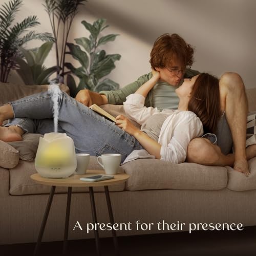 Earnest Living Rose Essential Oil Diffuser 150ml – Mini Ultrasonic Aromatherapy Humidifier for Bedroom & Desk, Quiet Mist,...