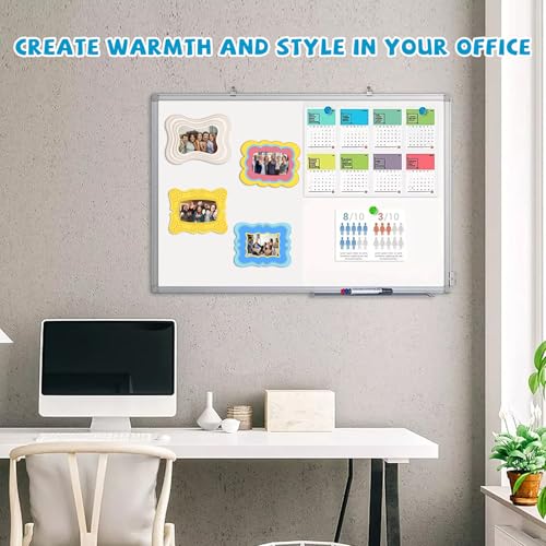 AINBIN 4 Pcs Magnetic Picture Frames for Refrigerator Magnetic Photo Frames 4x6 Inch Decorative Photo Holders Reusable Mag...