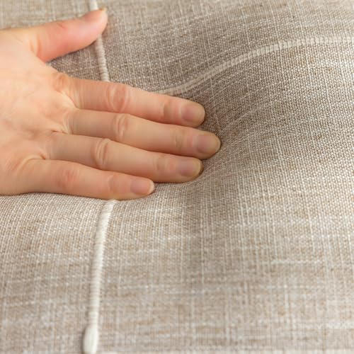 vctops Rustic Lattice Cotton Linen Decorative Throw Pillow Cover Embroidery Square Cushion Cover Pillowcase for Sofa Bedro...