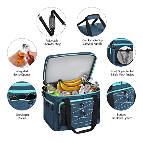 Maelstrom Portable Collapsible Soft Cooler Bag – 24/30/60 Cans Double-Deck Leakproof Ice Chest for Beach, Camping & Grocery