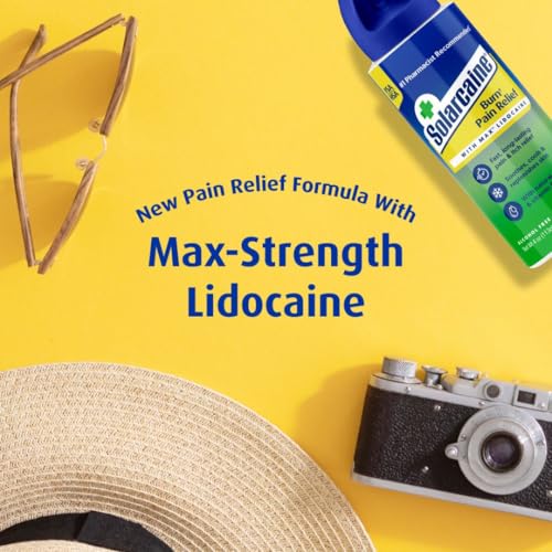 Solarcaine Aloe Sunburn Relief Spray with 4% Lidocaine - After Sun Care Relief for Burns, Scrapes & Itch - Aloe Spray to S...