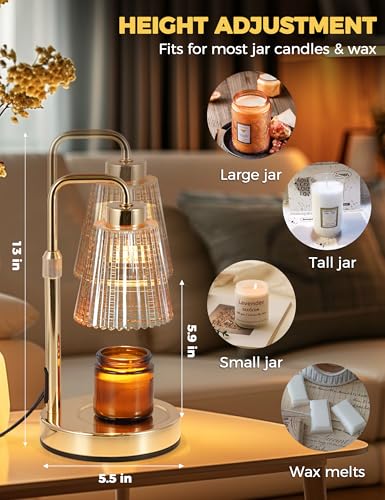 GODONLIF Candle Warmer Lamp with Timer Dimmable, Birthday Gifts for Women Mom, House Warming Gifts New Home Decor, Wax Mel...