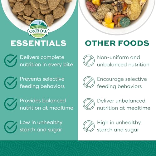 Oxbow Essentials Rat Food, Pet Food for Adult Rats, All-Natural Vitamin & Mineral Rich Formula, Veterinarian Recommended, ...