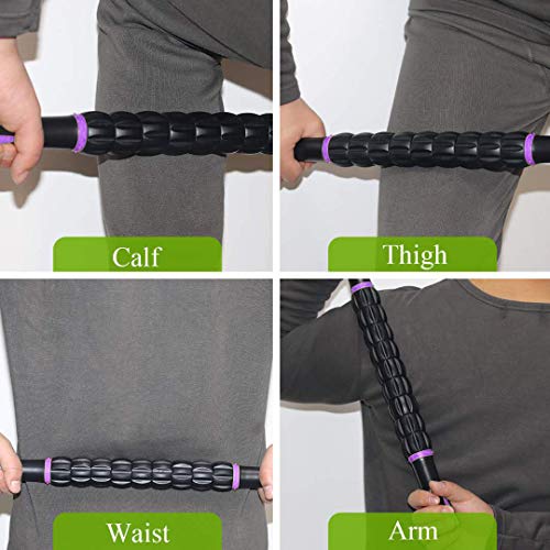 MZDXJ Muscle Roller Massage Roller Stick- Deep Tissue Fascia Blaster for Myofascial Pain Relief, Lymphatic Drainage & Body...