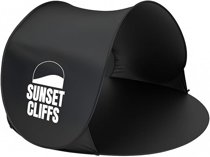 Sunset Cliffs Pop Up Beach Tent – 1-2 Person Portable Sun Shelter with UPF 50+ UV Protection – Lightweight Folding Shade C...