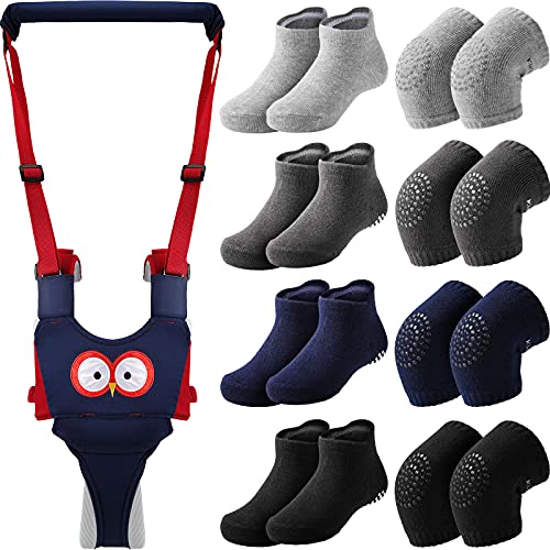 Panitay Handheld Baby Walking Harness Adjustable Toddler Walking Assistant Baby Walker Assistant Belt with 4 Pairs Crawlin...