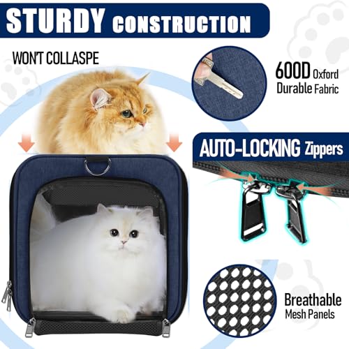 GAPZER Dog Carrier Soft/Cat Crates Large Cat 20 to 25 pounds/Softsided Pet Car Travel Carry Bag 15 Pound Puppy/Top Open Tr...