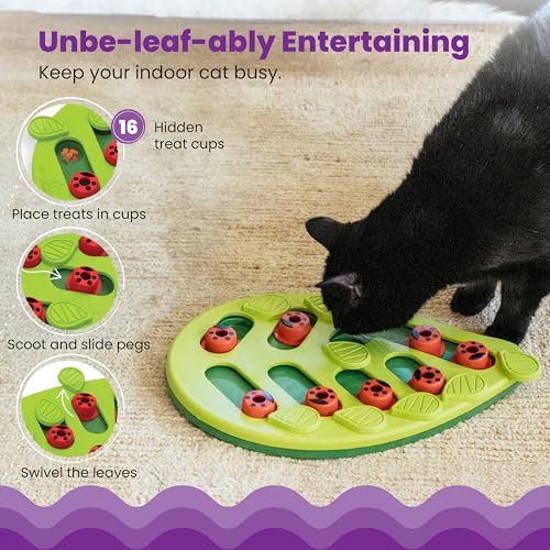 Catstages Nina Ottosson Buggin' Out Puzzle & Play – Interactive Cat Puzzle Feeder for Indoor Cats, 16 Hidden Treat Compart...