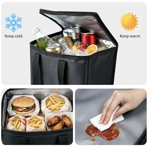 PoVwlty Rubber Beach Tote Bag with Insulated Cooler Bag, Waterproof Sandproof Pool Bag for Beach, Travel- Perfect for Summer
