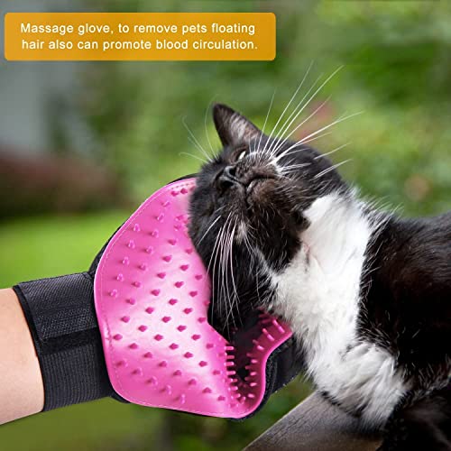 BYETOO Pet Dog Cat Grooming Glove with 261Tips,Gentle Deshedding Brush Glove,Efficient Pet Hair Remover Mitt,Massage Tool ...