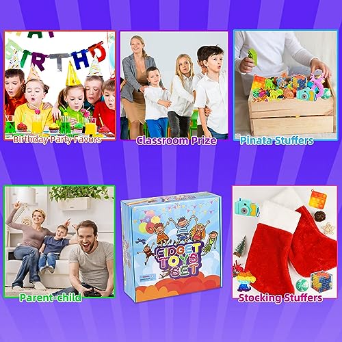 BILLFULL 1000 Pcs Party Favors for Kids, Fidget Toys Bulk, Birthday Gift Toys, Fidgets Stocking Stuffers, Treasure Box Par...