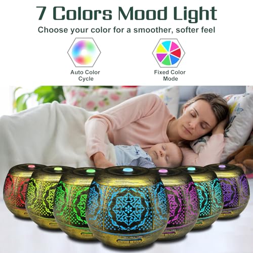 Essential Oil Diffuser for Home 500ML, Aromatherapy Diffusers for Essential Oils Large Room with Cool Mist Humidifiers for...