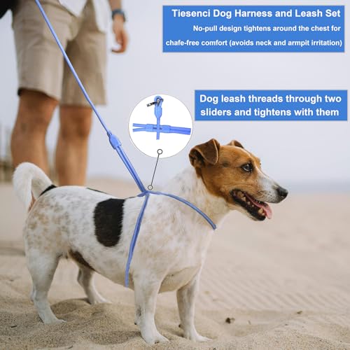 Tiesenci Hands Free Dog Leash Crossbody & Waist for Walking, 9-in-1 No Pull Dog Harness & Leash Set, Heavy Duty Waterproof...
