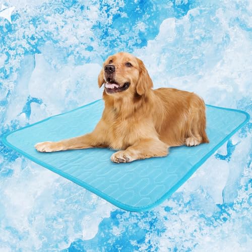 IDOMIK Dog Cooling Mat for Large Medium Small Dogs, Self Cooling Pet Mat, Washable Cooling Pad for Dogs & Cats, Summer Coo...