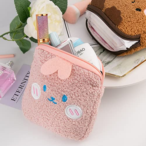 Bisanzoya Sanitary Napkin Storage Bag 4PCS Menstrual Cup Pouch, Portable Period Bag for Women Girls Feminine Menstruation ...