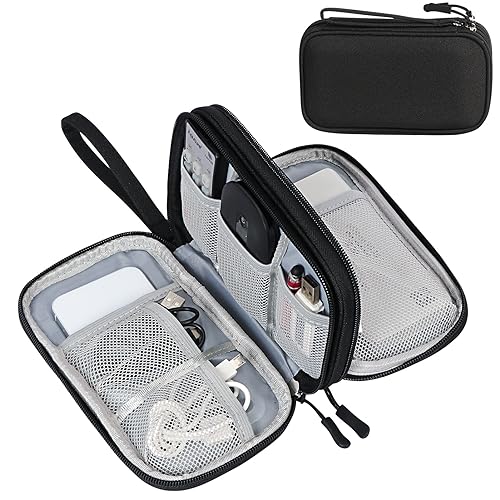 FYY Electronic Organizer, Travel Cable Organizer Bag Pouch Electronic Accessories Carry Case Portable Waterproof Double La...