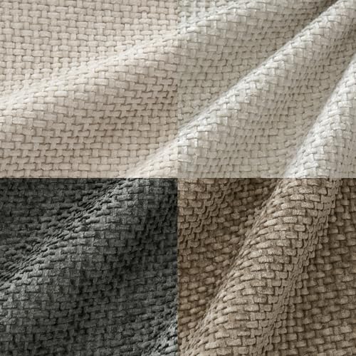 MIULEE Pack of 4 Couch Throw Pillow Covers 18x18 Inch Neutral Soft Decorative Chenille Pillow Covers Farmhouse Boho Cushio...