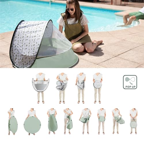 Babymoov Aquani 3-in-1 Infant & Baby Beach Tent & Pool, UV Protection Sunshade, Pop-Up Play Area & Portable Outdoor Paddli...