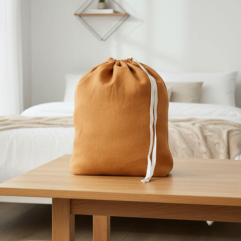Linen Storage Bag Large Capacity Organizing Simple Solid Color