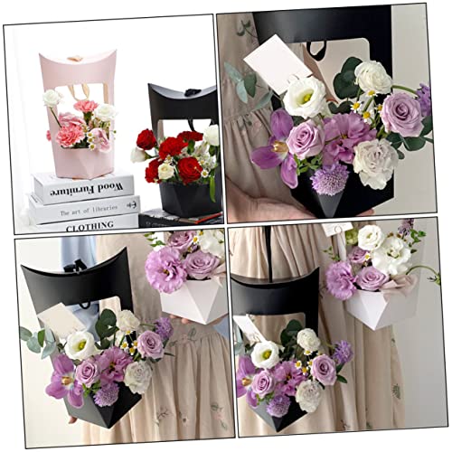 HEALLILY 5pcs Minimalist Flower Wrap Bags for Decorative Presents Sturdy Floral Packaging Boxes for Home Office and Specia...