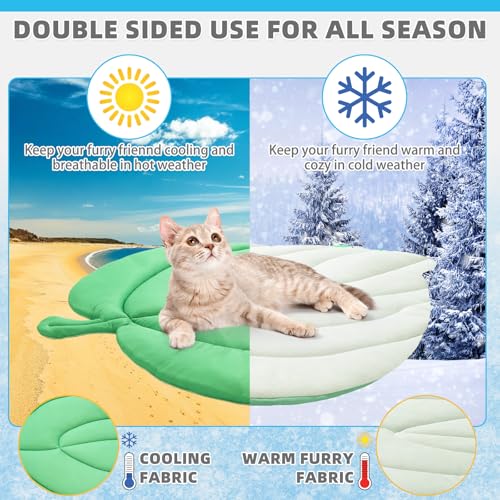 KOOLTAIL Upgrade Cat Self Cooling Mat for Summer, Reversible Thicken Pet Sleeping Blanket Pad Kennel Reusable Washable Wat...