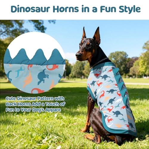UNIPUP UPF 50+ Sun Protection Dog Shirt - Sleeveless Cooling Vest for Large Dogs Boy, Quick-Dry Pet T-Shirt with Funny Din...