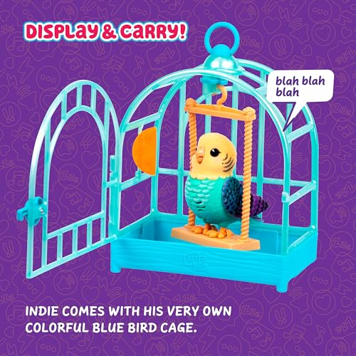 Little Live Pets My Really Real Talking Bird Toy & Cage - Indie, Interactive Voice Repeating Toy, 20+ Sounds & Reactions, ...