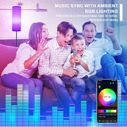 FRIDEKO HOME Floor Lamp, 9W 800LM Color Changing Smart Lamp with Music Sync, App & Remote Control, Adjustable Brightness &...
