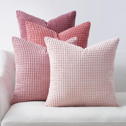 Topfinel Aesthetic Pink Room Decor Throw Pillows Covers for Couch Living Room Bedroom, Coquette Room Decorative Fluffy Cor...