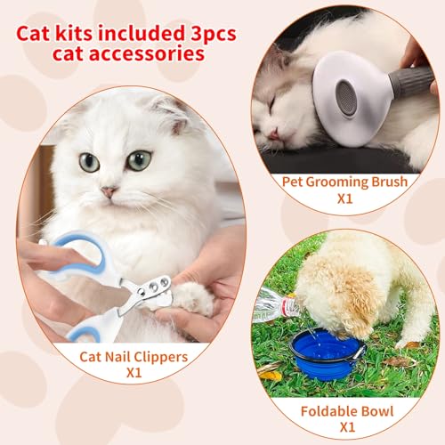 Pet Carrier Bag Airline Approved Up for Cats and Dogs Up to 20LBs, Soft Cat Carrier Dog Carrier Travel Kitten Carrier with...