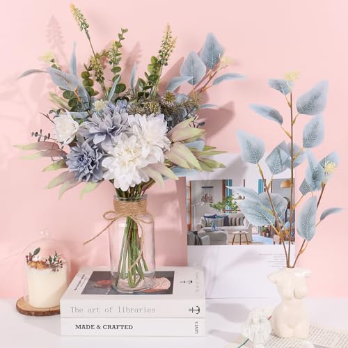 Fake Flowers in Vase Artificial Flowers Coffee Table Decor, Faux Flowers in Vase, Flower Arrangements Artificial Plants Si...