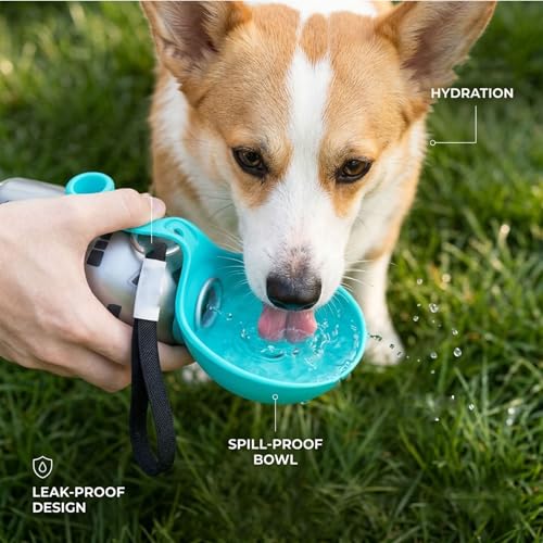 2026 NEW 2-in-1 Portable Dog Water Bottle for Small Dogs - Leak-Proof & Compact Dog Travel, Foldable Pet Water Bottle for ...