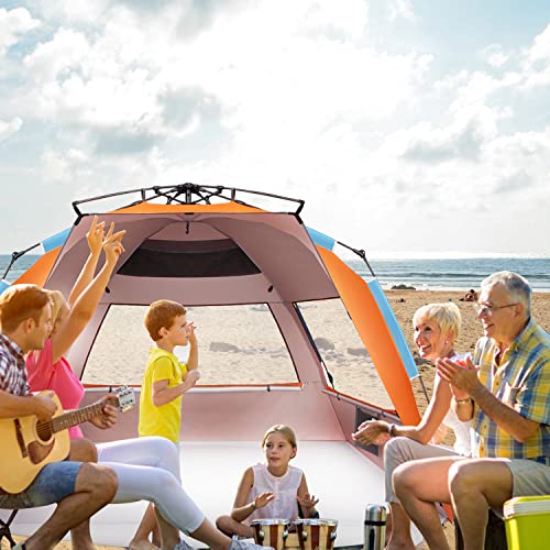Oileus XX-Large Beach Tent Sun Shelter for 5-6 Person Portable Sun Shade Instant Pop Up Tent for Beach with Carrying Bag, ...