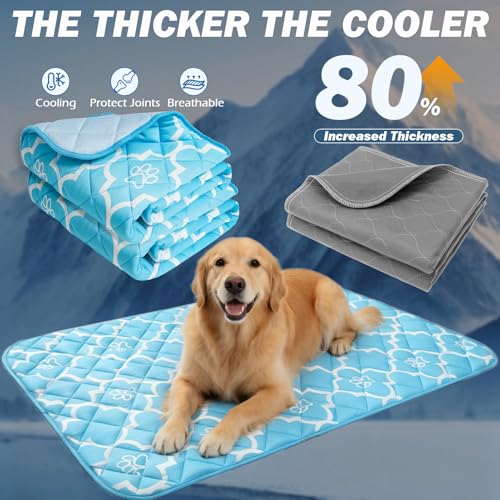 EXPAWLORER Dog Cooling Mat-28.3''*47.2'' Upgraded Extra Large Cooling Pad for Dog Dogs Cats Pets in Summer Keep Cool,Washa...