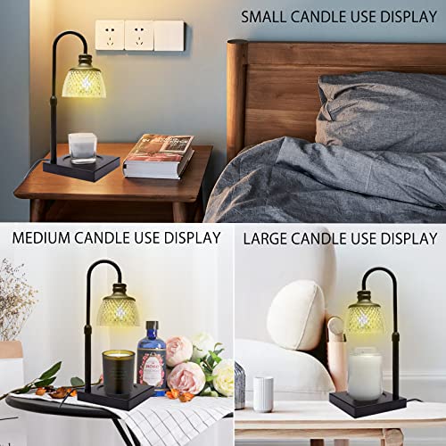 NEARUS Candle Warmer Lamp, Auto Shut Off with Timer Control, Brightness Heat Level Control with Dimmable Switch, Height Ad...
