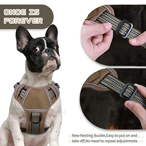 No Pull Dog Harness for Medium Dogs, Adjustable No Choke Pet Vest with Dog Leash Fit Smart Reflective Pet Walking Harness ...